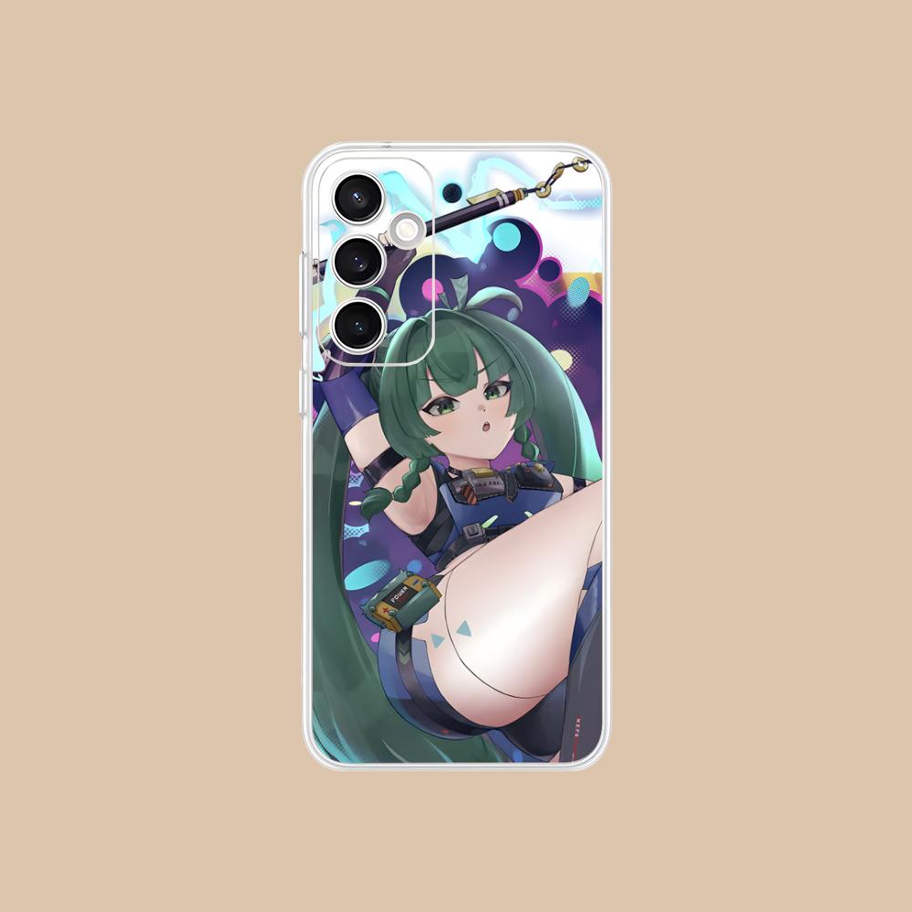 

Zenless Zone Zero QingYi Phone Case for Samsung Galaxy S25 S24 S23 S22 S21Plus FE Ultra Clear Colorful Cover Pretty Cellphones Galaxy S24 Ultra