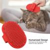 Round Silicone Pet Bathing Hair Grooming Cleaning Massage Brush Dogs Cats Comb Supplies Red