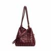 Vevd lærveske Ny fallskjerm-skulderveske Tekstur Skinn Uformelt Allsidig Crossbody-veske Håndveske