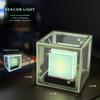 BMW Pixel-Style Beacon Lamp Desktop Night Light Glowing Computer Atmosphere Game Ornament Gift Rechargeable Decorative Illumination
