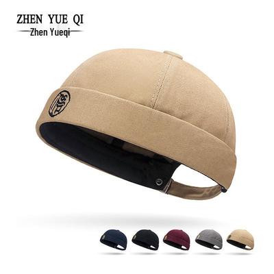 Brimless Melon Cap: Retro Embroidered Unisex Street Fashion Hat