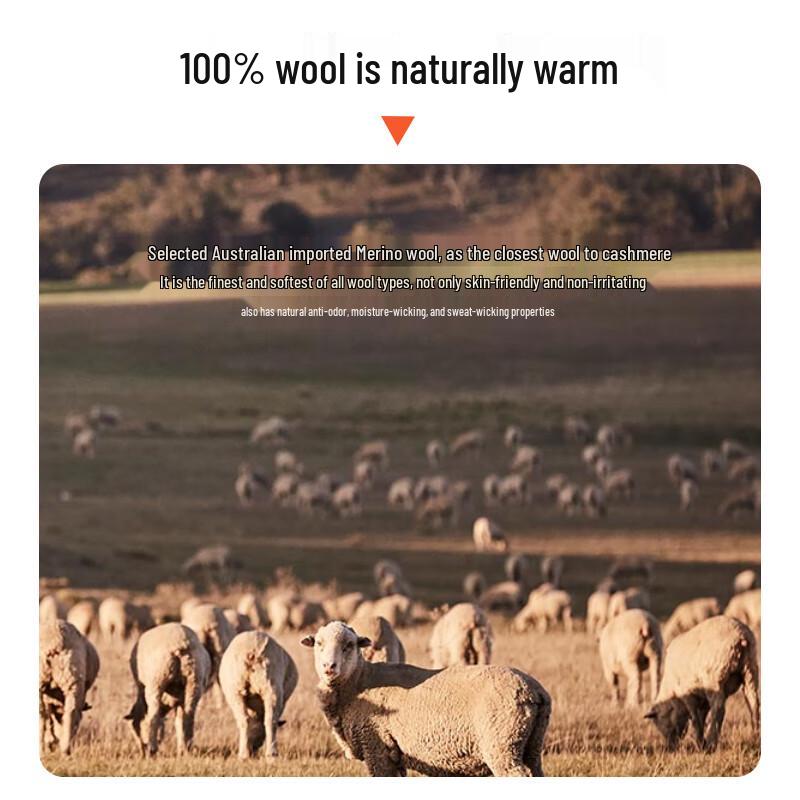 Hengyuanxiang Unisex 120-Count Fine Wool Thermal Base Layer Top