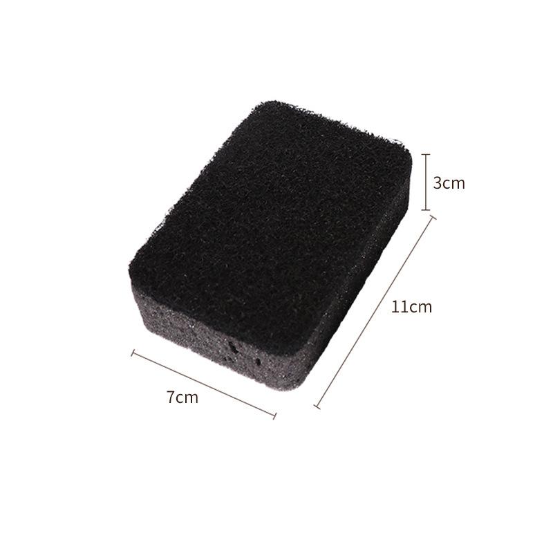 5Pcs Black and Gray Kitchen Sponges - High-Efficiency Stain Removal & Oil Absorption Cleaning Tools