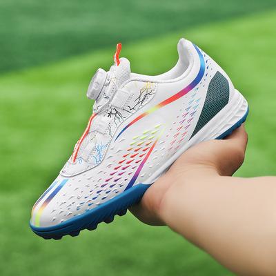 Children's Football Shoes Boys and Girls Low-top Broken Nails Rotary Buckle Primary School Students Competition Training Shoes