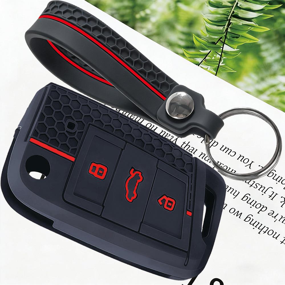 Car Key Case Cover Keychain For VW Golf GTI POLO Touran Tiguan for Skoda Octavia Kodiaq Fabia for Seat Ibiza Leon Ateca Arona