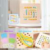 Montessori Wooden Threading Activity PuzzlesEarly Educational Fine Motor Skill Travel ToyBirthday Gifts for Boys and Girls