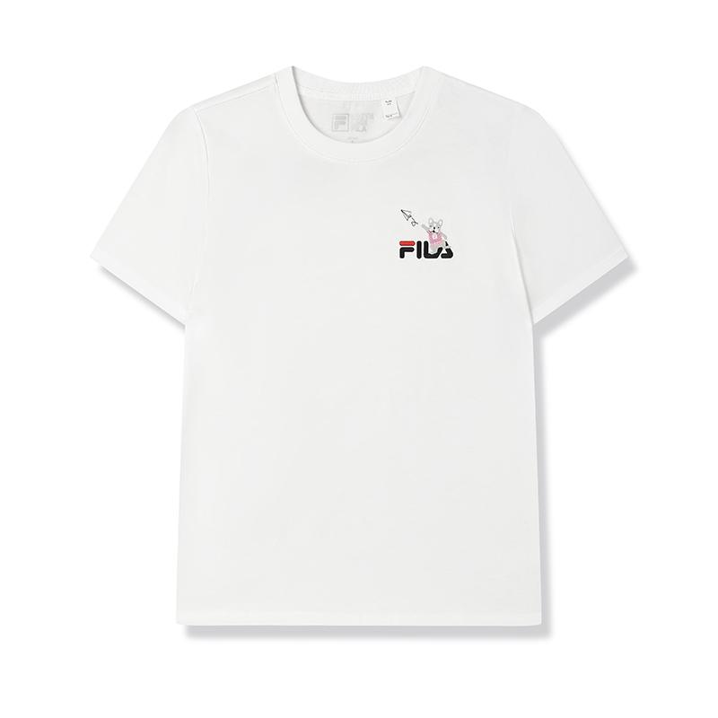 New FILA ORIGINALE T Shirt Women's Cloud White F51W529109F-WT