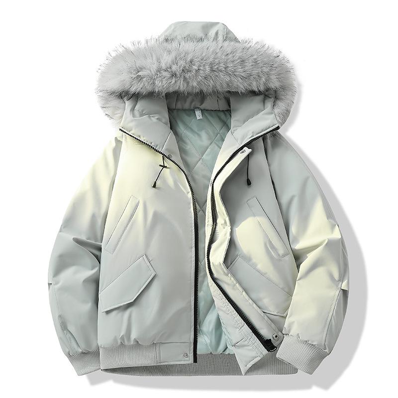 Men's Versatile Hooded Thick Cotton Padded Winter Jacket for Climbing and Sports