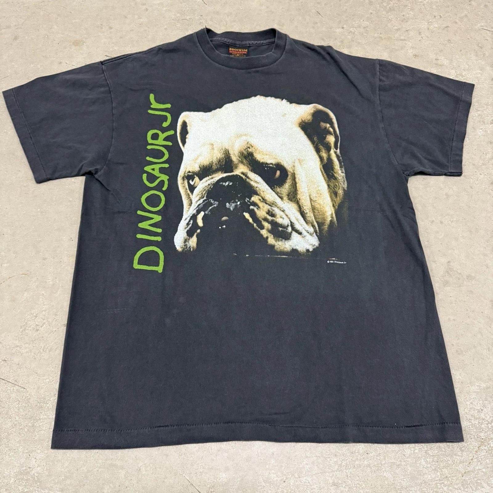 Vintage Dinosaur Jr 1992 Bull Dog Reprint T T-Shirt Brockum Tag XL Faded Tour USA S