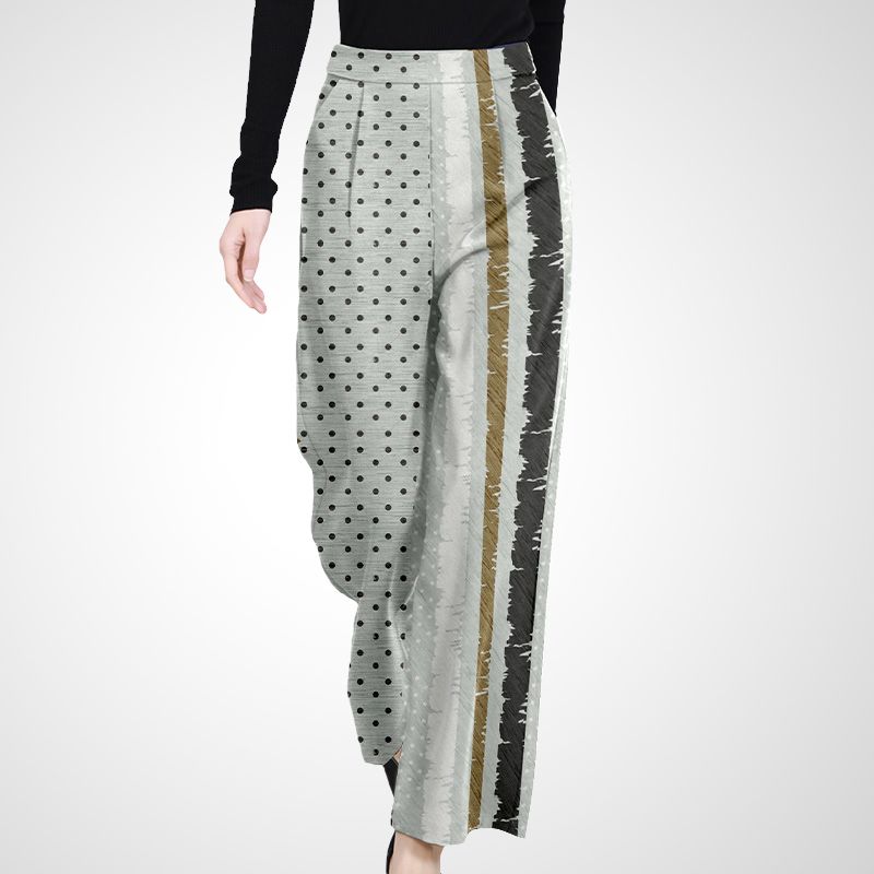 

Женские осенние модные свободные изящные и модные повседневные брюки Grey Print (K058) XL