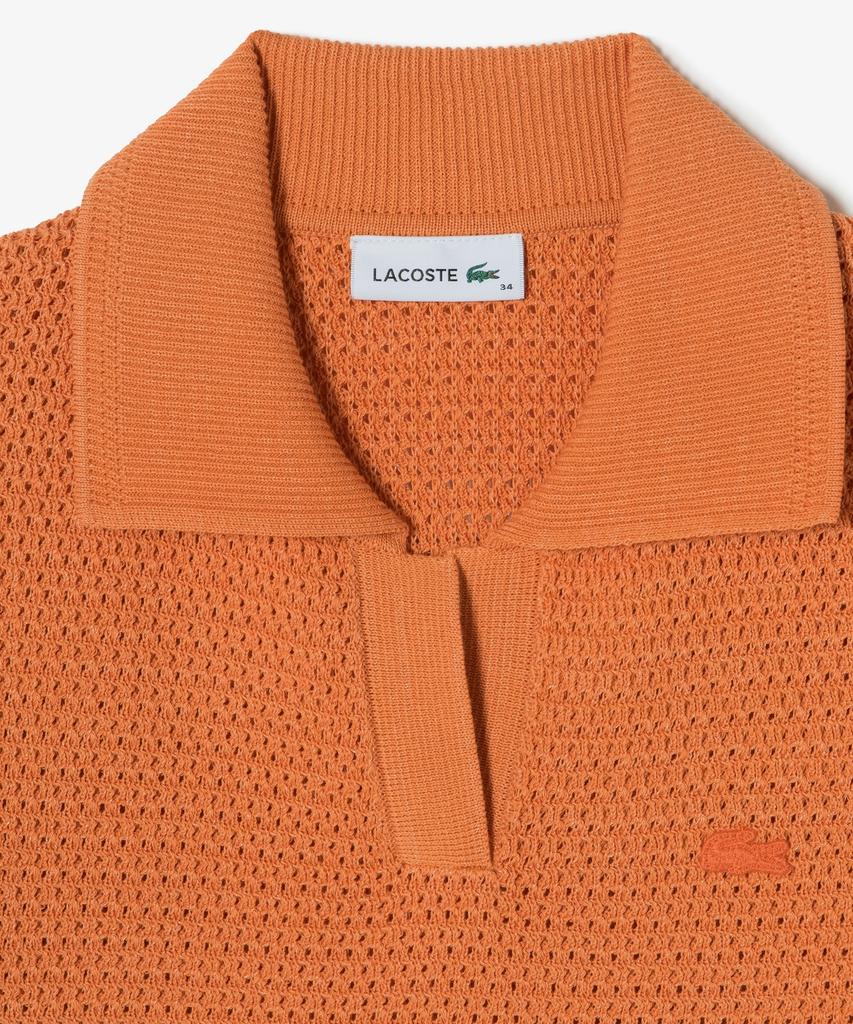 LACOSTE Women'S Crochet Sweater Polo Shirt Pf615E-56G Iy0