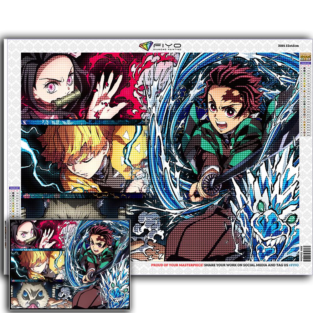 Poster di Demon Slayer Anime, Zenitsu su tela e poster da parete, stampa artistica moderna per camera da letto, 30 x 45 cm