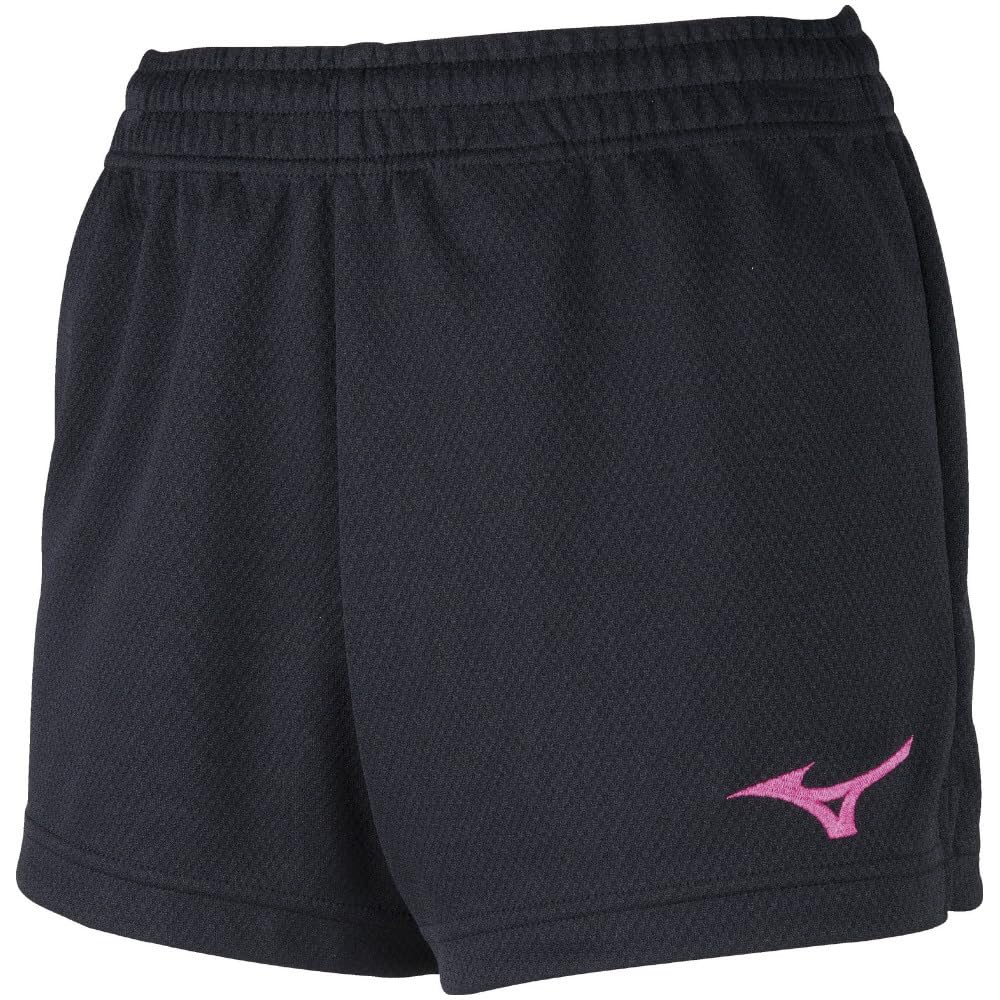 

Mizuno Volleyball Wear Game Black x Berry XL Pants, Sweat-Absorbent, Quick-Drying, Short, Women s, V2MB8201, 97, Pink,