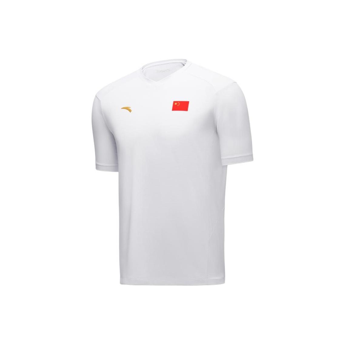 

Anta Comfortable Versatile Simple V-Neck Breathable Fashion Short Sleeve T-Shirt Unisex Tops 452520102-1 XL