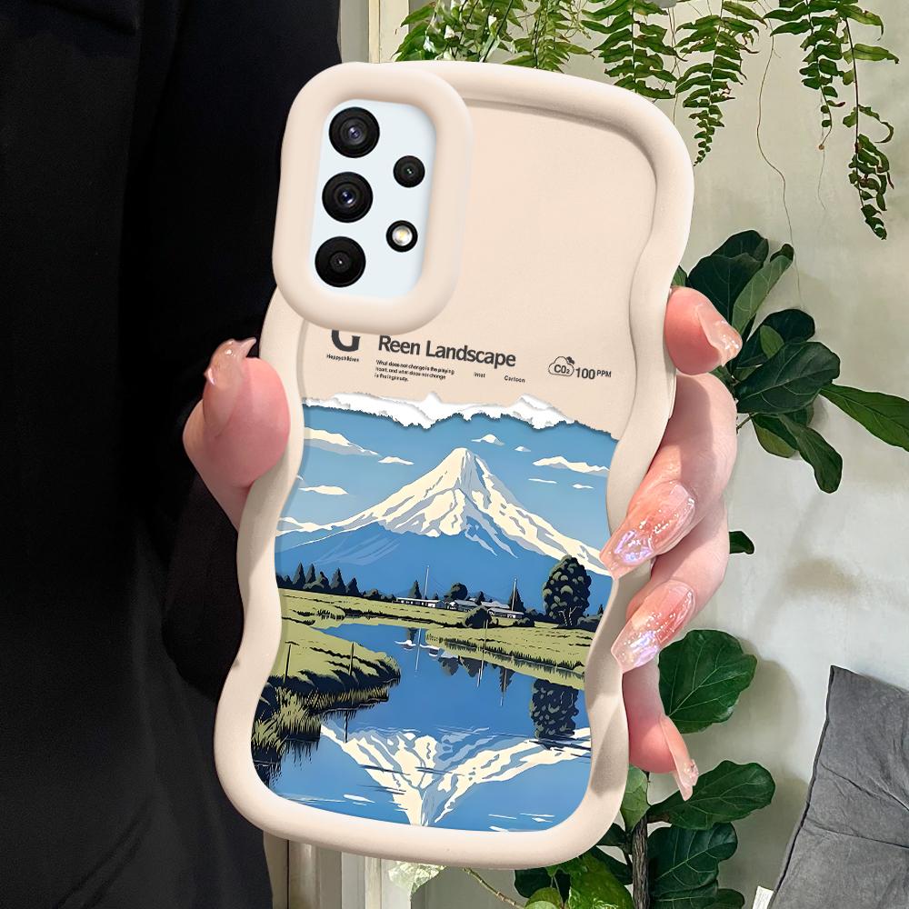 

Окрашенный узор Big Wave Edge Мягкий силиконовый материал Macaron чехол для телефона противоударный защитный резиновый чехол для Samsung Xiaomi Poco Redmi Xiaomi Poco X7 5G