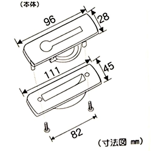 Waki Sangyo Die-Cast Rotating Handle for Underfloor Storage Cabinet, National Bronze, 82mm Screw Pitch, VG-135