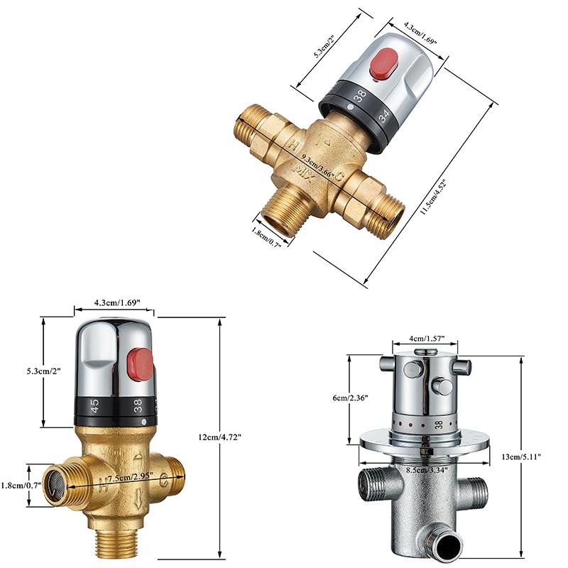 Messing Thermostatmischventil Konstante Wassertemperatur Duscharmaturventil Thermostat Badezimmer Küchenarmaturventil