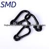Schwarzer 304 Edelstahl Karabiner Schlüsselanhänger mit Sicherheitsverschluss und Federhaken