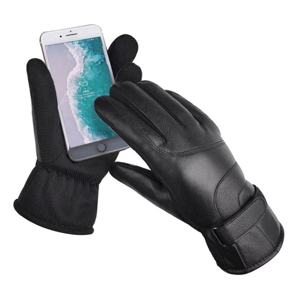 Ski gloves for men and women, warm riding, windproof, waterproof and cold-resistant, velvet