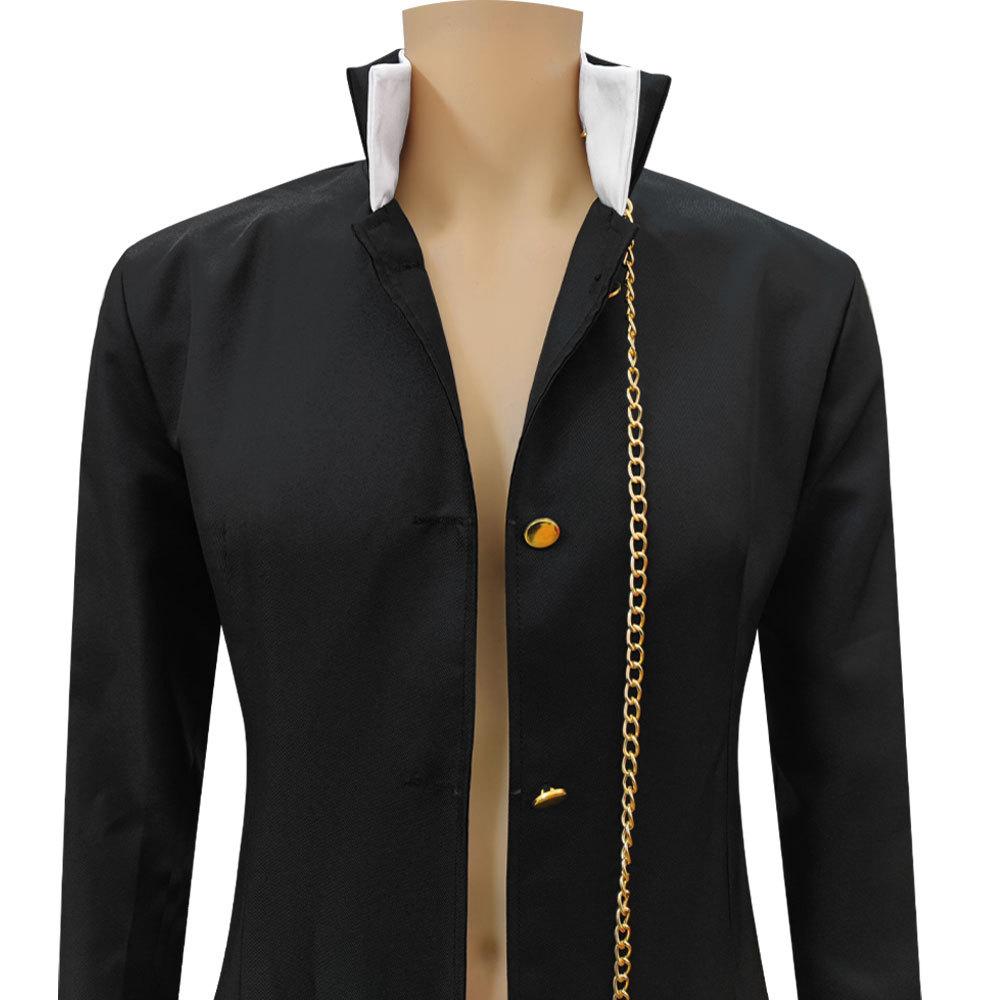 Japanese Anime Cosplay Costumes Uniform Fall Black Coat With A Chain Spring Arrival Halloween Themed Party Suit Long Jackets