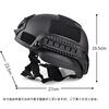Ansimple Tactical Helmet, Airsoft Helmet, Cosplay Helmet, Airsoft Equipment, Beginner Replica, One Size Fits All (Black)