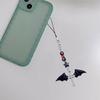 Mobile Phone Charm Gothic Cross Bat Rose Pendant Keychain Strap Lanyard for Bag
