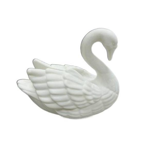 3D Printed White Swan Minimalist Swan Figurine Modern Statue