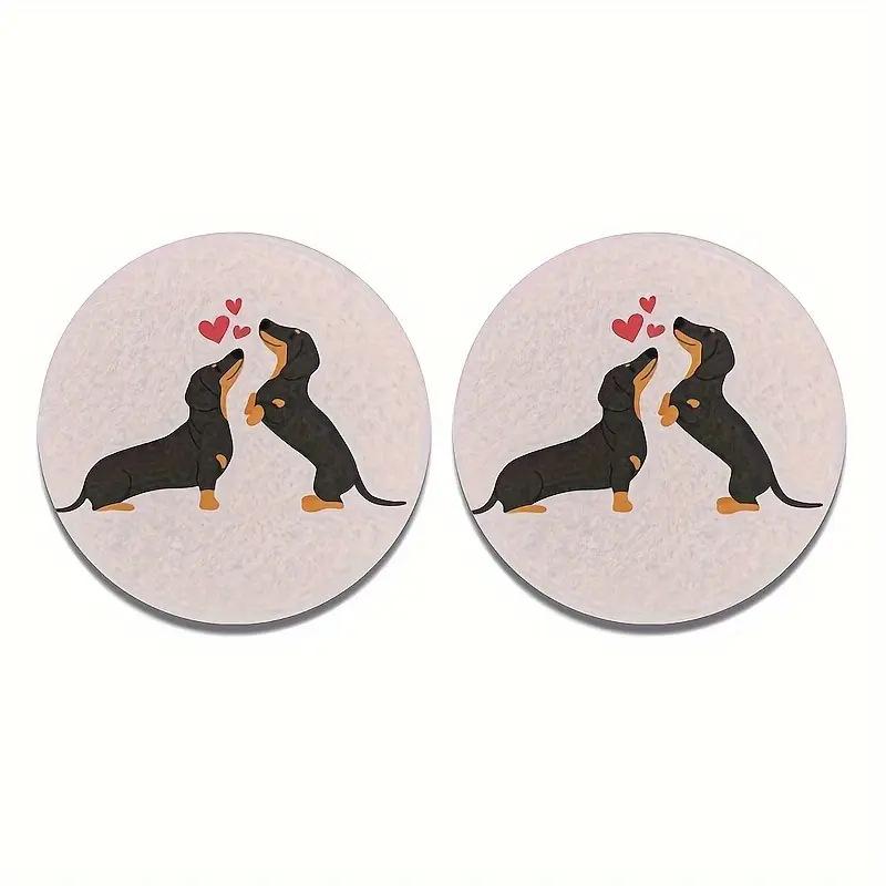 

2 ШТ. Такса Автомобильный Персонализированный Коврик для Водяного Стакана Подставка Противоскользящий Коврик Подставка для Бутылки Подставка для Стакана Салон Автомобиля Противоскользящая Подставка для Стакана