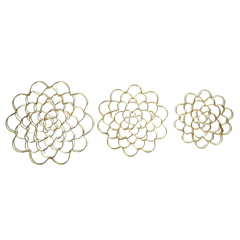 3 Pieces Convenient Flower Holder Metal Stems Flower Arrangement Tool Metal Flower Holder Perfect for Decoration or Gift 1 золотой