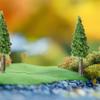 Miniature Wargame Park Landscape Decoration Model Trees for Train Railroad