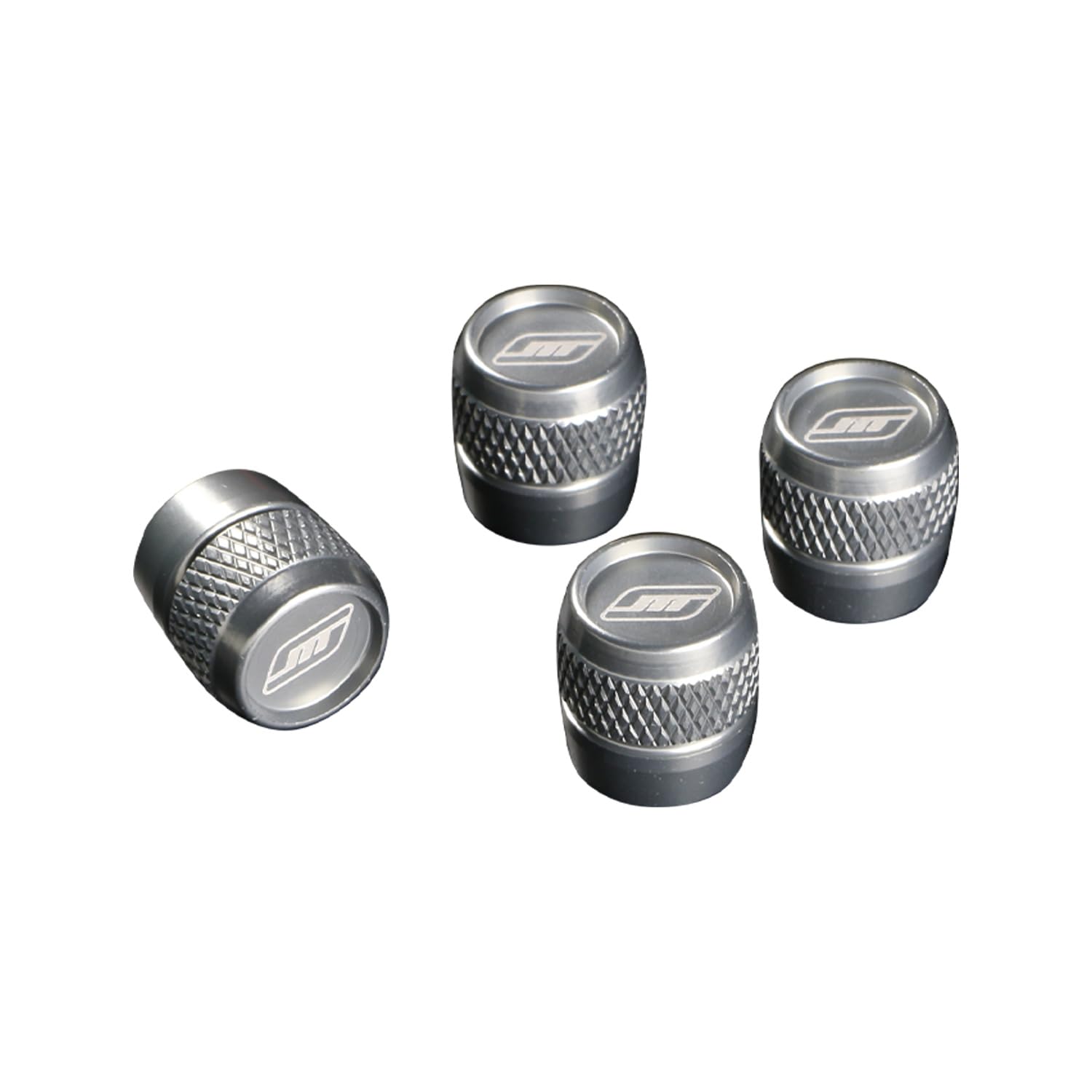 

MONSTER SPORT Air Valve Caps Set of Universal for Cars and Machined Aluminum with Anodized Barrel Shape and Knurled [Light Gunmetal] 4, Motorcycles,