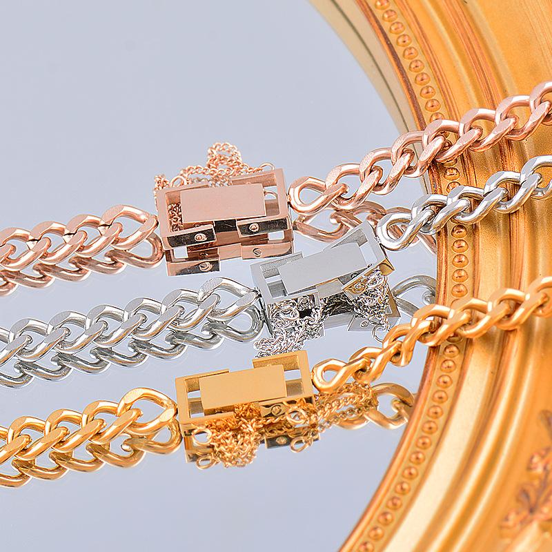 Titanium Steel Flavors Chain Following Bone Chain