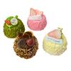 1/4Pcs Simulated Cake Figurine Realistic Mini Strawberry Chocolate Cake Model Home Kitchen Desktop Decoration Ornament Photo Props