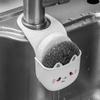 1Pc Cute Cat Silicone Faucet Holder Sponge Storage Rack with Drainage Holes for Bathroom and Kitchen Space Saver Water Drainage Rack