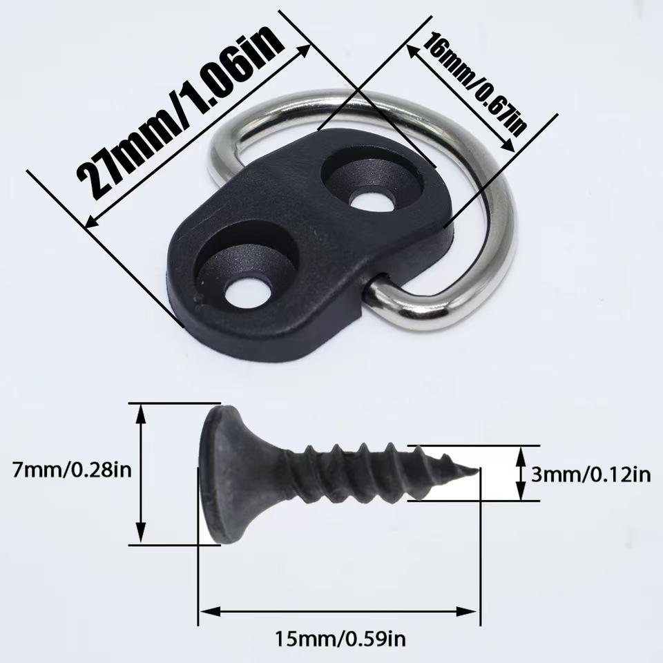 4sett Lastenett Gulvkrok Tilbehør Bakre Bagasjerom Lastegulv Nett Festekrok Ring Løkke Hengende Flatt Skjermnett Festesett