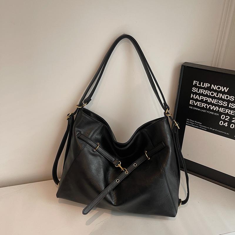 Большая вместительная ретро сумка-тоут для commuters зимняя высококачественная текстура ретро плечевой рюкзак