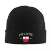 Individuelle Polenflagge Polska Beanies Mützen Unisex Winter Warme Strickmütze Street Erwachsenen Polnischer Patriotischer Stolz Mützenmützen