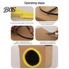 Hair Control Cat Self Groomer for Cardboard Boxes, DIY Grooming Brush Tunnel Toy Ring, Hands-Free Massage Comb House Door Hole Scratcher