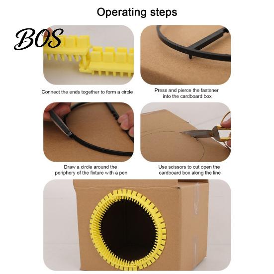 Hair Control Cat Self Groomer for Cardboard Boxes, DIY Grooming Brush Tunnel Toy Ring, Hands-Free Massage Comb House Door Hole Scratcher