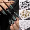 6 Grids Punk Style Flat-Back Metal Nail Art Rivet Pyramid-Shaped Charms Studs Accessories For Manicure Nails Decoration Supplies