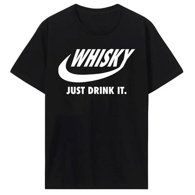 Sommer Heißer Verkauf Neuheit Trinken Whisky T Hemd Unisex Lustige Kurzarm Mode Hip Hop Baumwolle Crewneck Whisky Druck Unisex T-Shirt