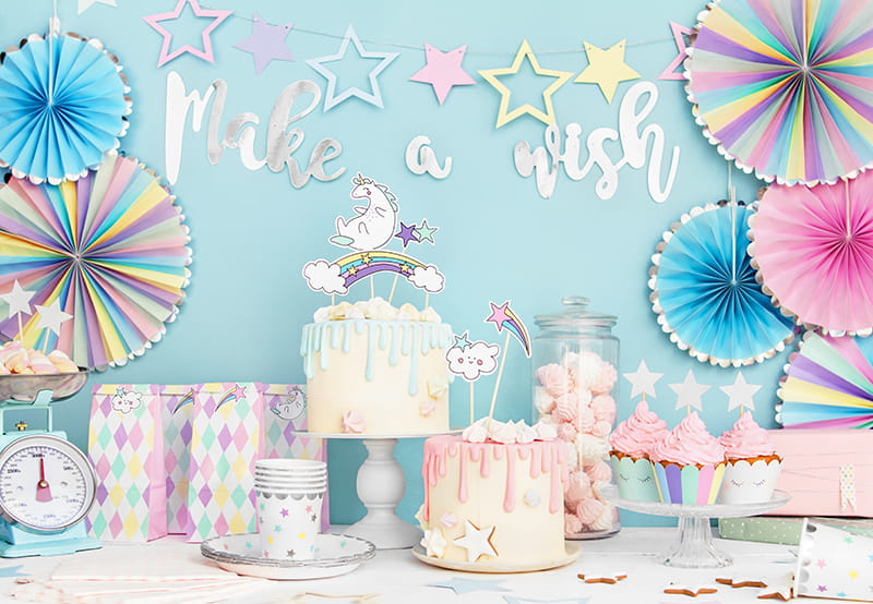 Partydeco Talerzyki Papierowe Pastelowe Gwiazdki 18 Cm / 6 Szt