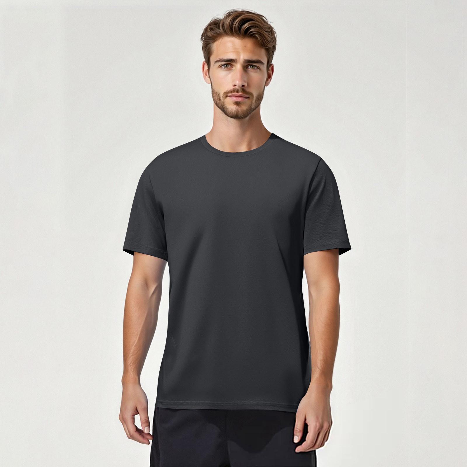 

Adult And Child Breathable Lightweight Short Sleeved Loose Top Round Neck T-shirt XL