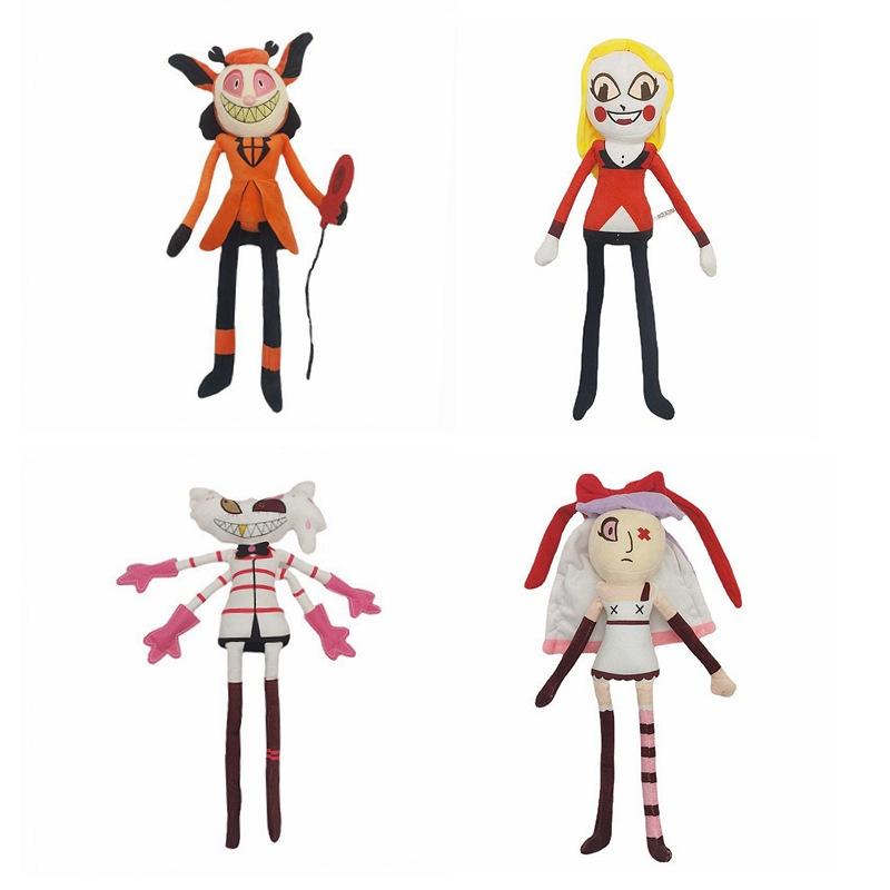 Alastor Plush Doll From Hazbin Hotel In Ultra Soft Short Fur 45cm White