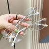 Finished Prescription Nearsighted Glasses Blue Light Blocking Women Men Diamond Cutting Minus Eyeglasses Rimless Myopia Glasses