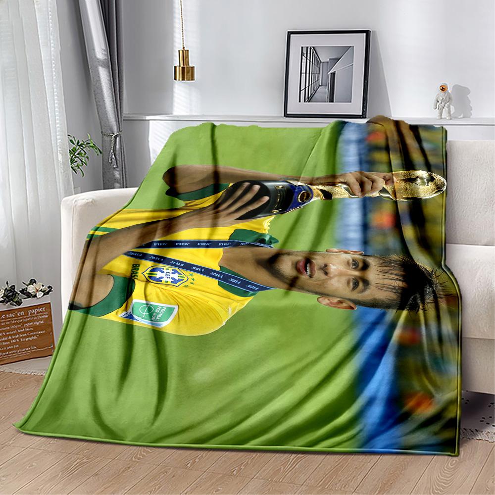 Neymar's Yellow Green Gesture Blanket Soft & Cozy Suitable for Seaside Office Chair for All Occasions Modern Gift for Travel Home Birthdays