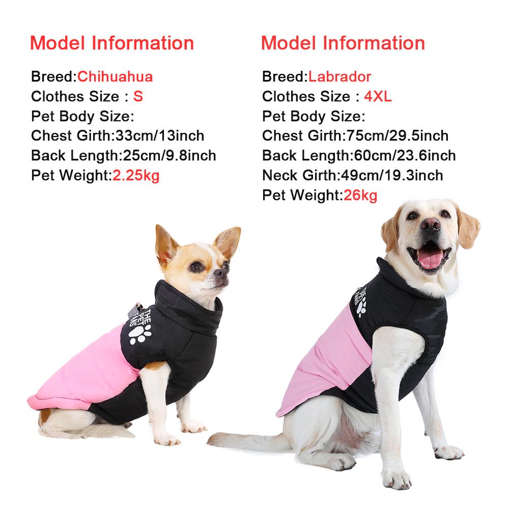 Warme Winter Haustierkleidung Winddichte Hundejacke Mantel Für Kleine Große Hunde Labrador Kostüm Französische Bulldogge Golden Retriever Outfits