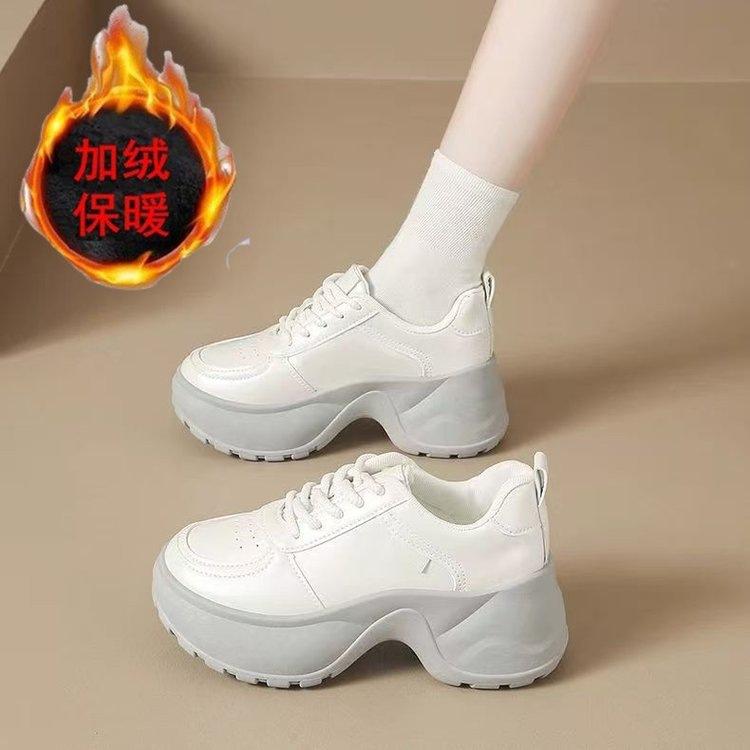 Muffin shoes platform heightening sneakers dad shoes winter 2025 new small wide-leg pants fashion women's shoes
