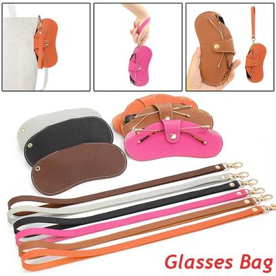 PU Leather Glasses Bag Fashion Portable Spectacle Case Sunglasses Storage Hanging Bag Glasses Case Protective Cover