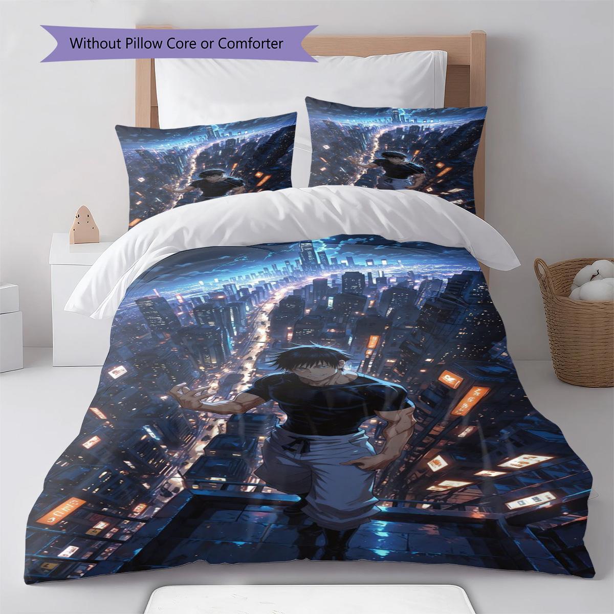 

Jujutsu Kaisen Gojo Satoru Eye Design Bedding Set Anime Duvet Cover Polyester Soft Quilt Cover Set -QJY 135x200cm